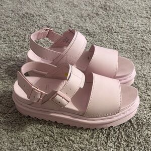 Pink Voss Dr Marten Strappy Platform Sandals